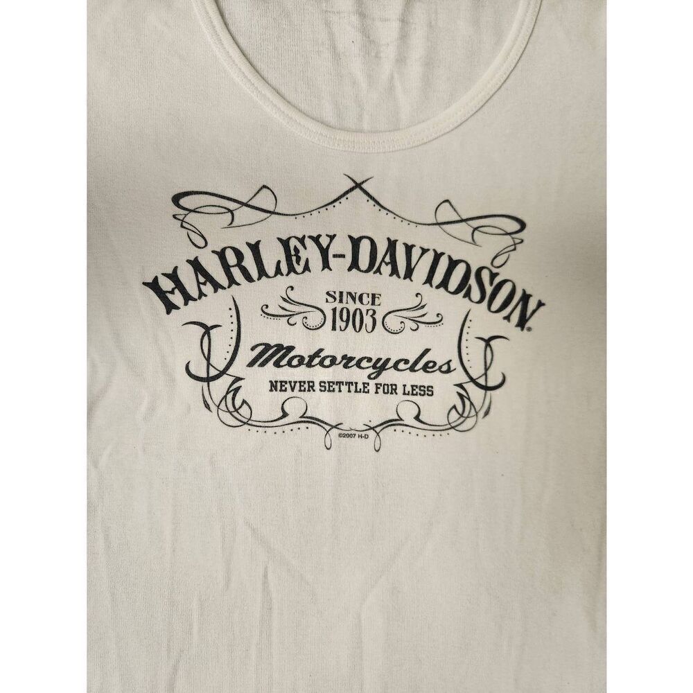 Harley-Davidson 2XL cream short sleeved t-shirt with Harley-Davidson on the fron